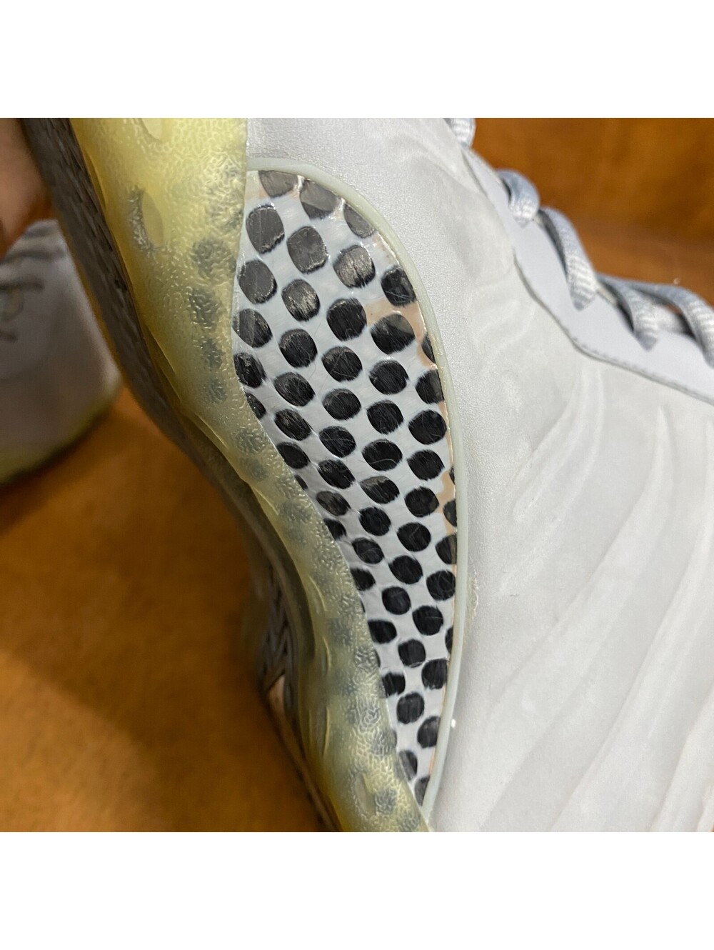 Nike Air Foamposite One Shoes Mens Sz 10.5 Premium Wolf Grey Sneakers 575420-007 - Picture 13 of 15